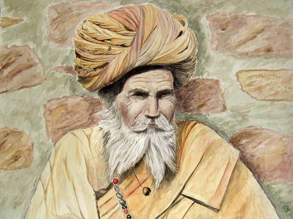 Sikh, aquarelle, 40x32cm.