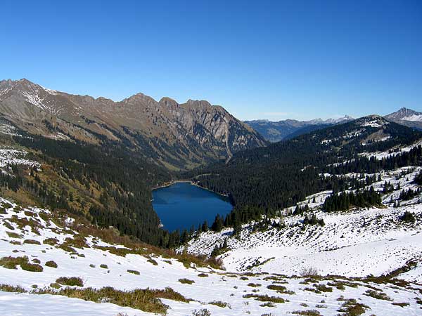 Au-dessus des Diablerets, octobre 2003: vue sur l'Arnensee.