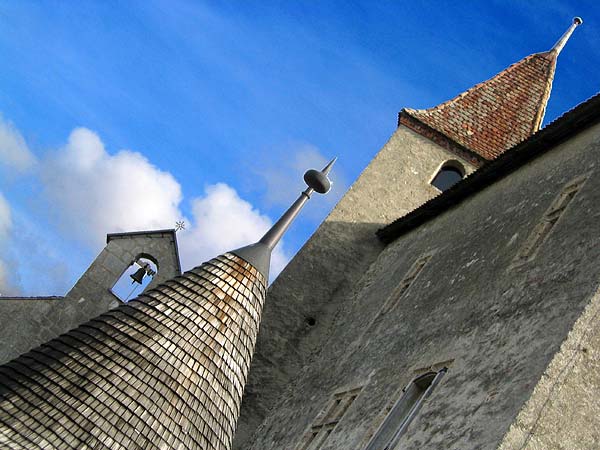 Perspective au Château de Gruyères.