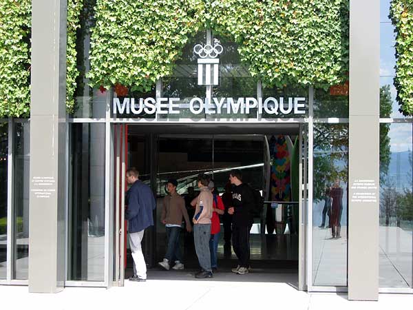Lausanne: l'entrée du Musée olympique.