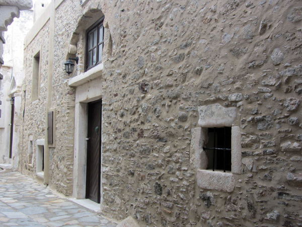 Vieille ville de Chóra, à Naxos, plus grande et plus haute île des Cyclades, avril 2012.