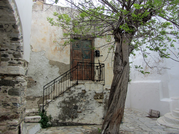 Vieille ville de Chóra, à Naxos, plus grande et plus haute île des Cyclades, avril 2012.
