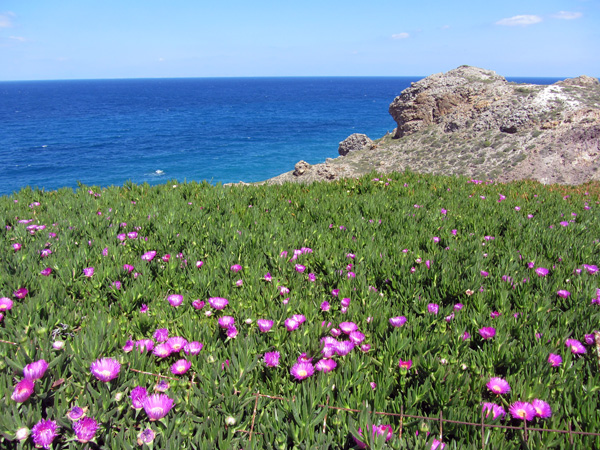 Naxos, plus grande et plus haute île des Cyclades, avril 2012.