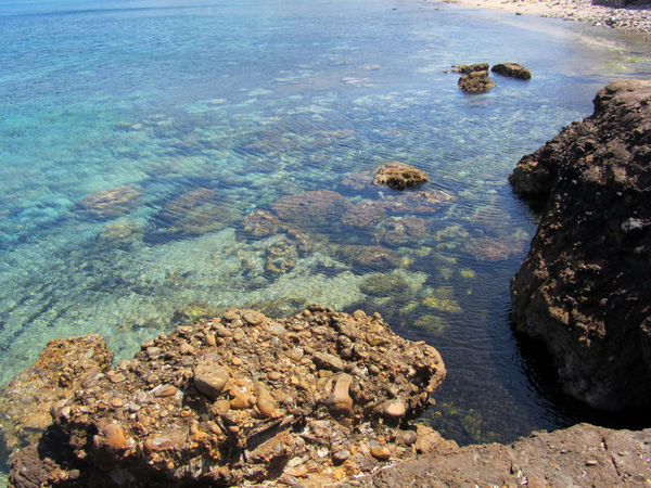 Naxos, plus grande et plus haute île des Cyclades, avril 2012.