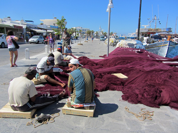 Parikia, sur l'&icirc;le de Paros, septembre 2011.