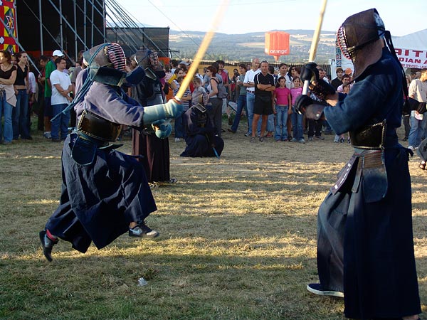 Ambiances du Paléo Festival 2005, samedi 23 juillet 2005.