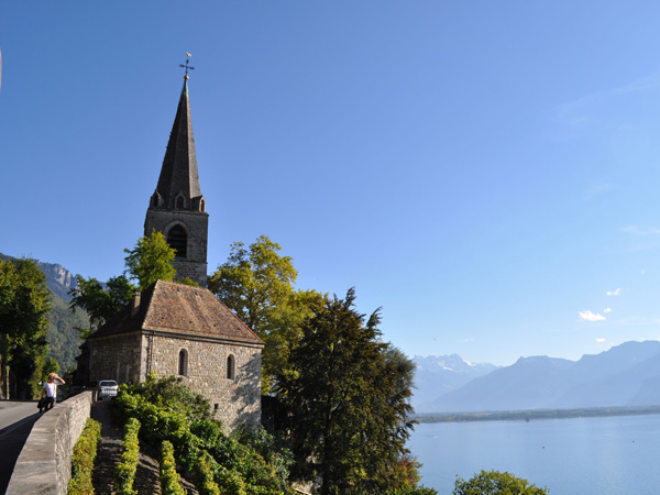 Vieille ville de Montreux, dimanche 3 octobre 2010.