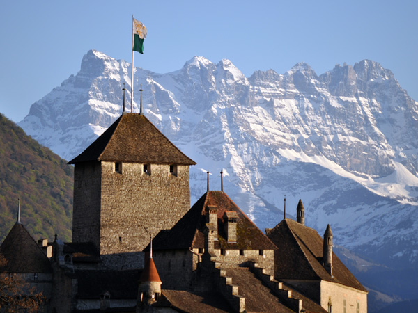 Journée de printemps alentour du Château de Chillon, 8 avril 2011.