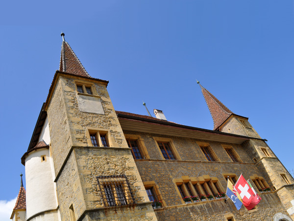 Le village viticole de Cressier, entre le lac de Neuchâtel et le lac de Bienne (région des Trois-Lacs), 4 juin 2011.