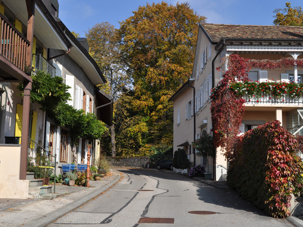 Le village d'Allaman, sur La Côte, octobre 2011.