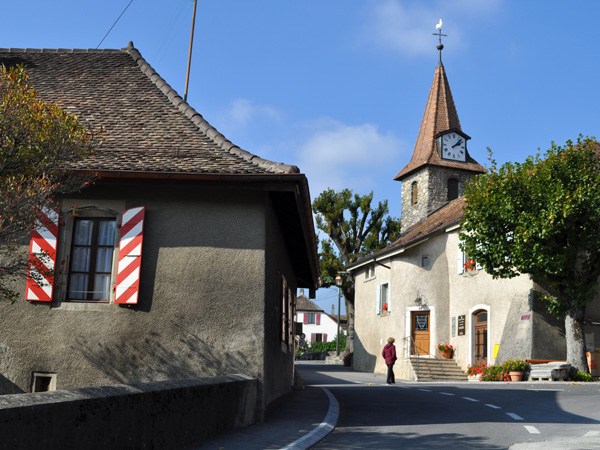 Le village d'Allaman, sur La Côte, octobre 2011.