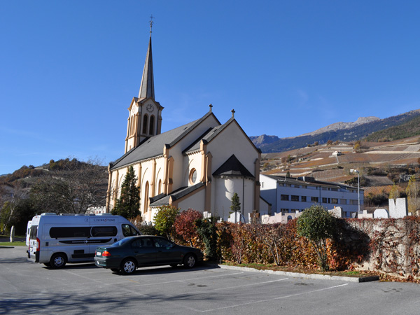Village vigneron de Salquenen (Salgesch), Haut-Valais, novembre 2011.