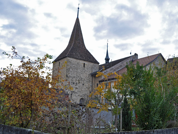 Région des Trois-Lacs: cité fortifiée du Landeron, près du lac de Bienne, novembre 2011.