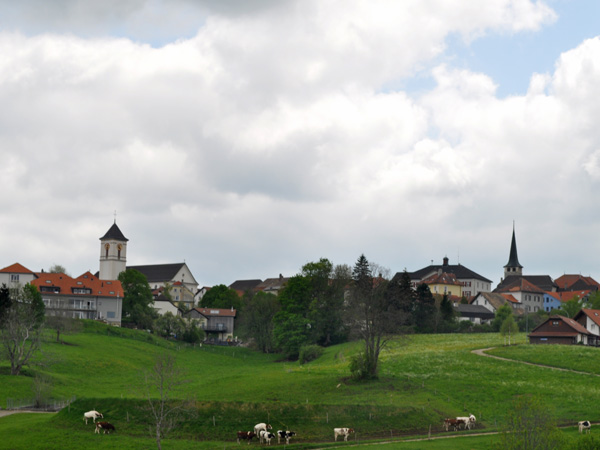 Saignelégier, heart of the Franches-Montagnes, a district of the Swiss Jura, May 2012.