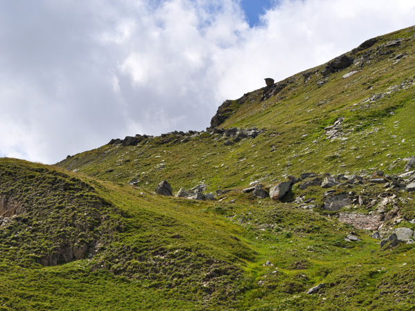 Paysage du col de la Furka, août 2012. Au sommet du col.