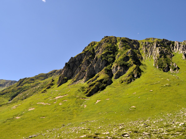 Landscape of Oberalp Pass, August 2012. Paysage du col de l'Oberalp, août 2012.