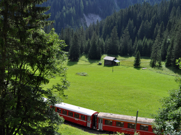 Schanfigg Valley, in Grischun (Graubünden), Southeastern Switzerland. On the road linking Chur to Arosa, August 2012.