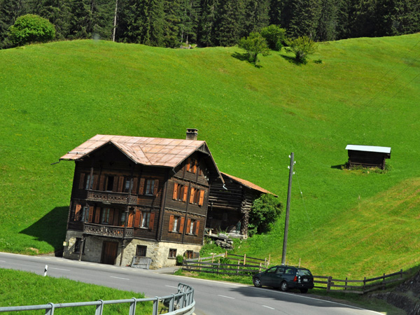 Schanfigg Valley, in Grischun (Graubünden), Southeastern Switzerland. On the road linking Chur to Arosa, August 2012.