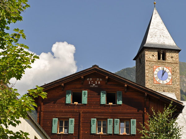 Klosters, near Davos, in Grischun (Graubünden), Southeastern Switzerland, August 2012.