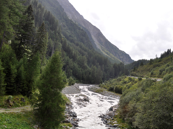 The Flüela Pass, connecting Davos to Engadin, in Grischun (Graubünden), Southeastern Switzerland, August 2012.