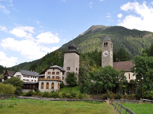 Susch, in Lower Engadin, in Grischun (Graubünden), August 2012.