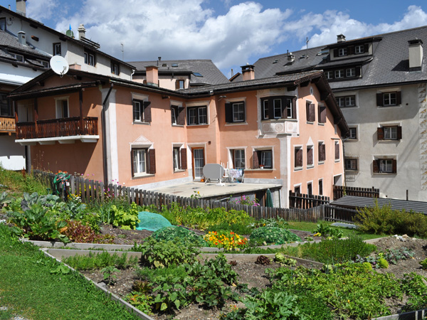 Samedan, capital of Upper Engadin, in Grischun (Graubünden), August 2012.
