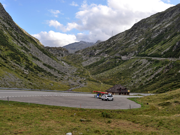 Landscape of St. Gotthard Pass, August 2012. Paysage du col du St-Gothard, août 2012.