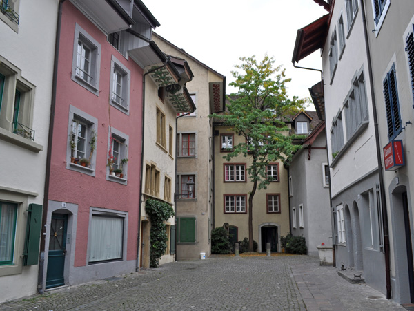 A dark and cloudy day in Aarau, Northern Switzerland, September 2012.