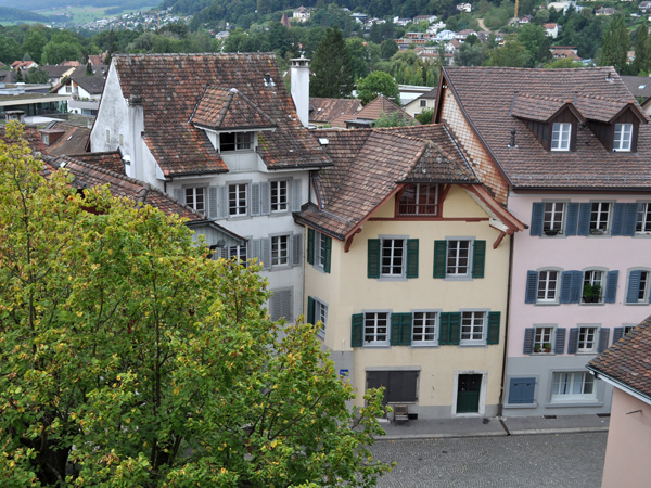 A dark and cloudy day in Aarau, Northern Switzerland, September 2012.