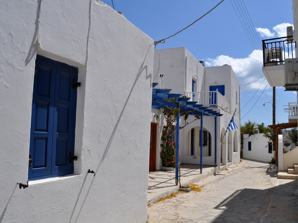 Au village d'Antiparos, Cyclades, avril 2013.