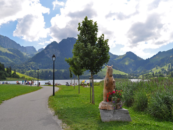 Schwarzsee (Lac Noir), at the source of the Sense River (Singine), August 2013.