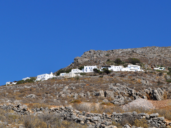 Potamos, au-dessus d'Eghiali, Amorgos (Cyclades), août 2013.