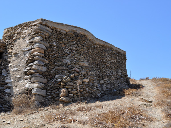 Ruines de Minoa, au-dessus de Katapola, Amorgos (Cyclades), août 2013.