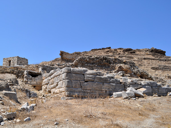 Ruines de Minoa, au-dessus de Katapola, Amorgos (Cyclades), août 2013.