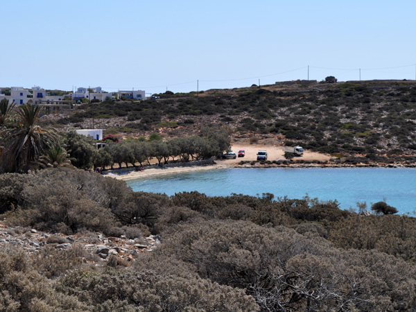 Plage d'Aghia Irini, au sud de Parikia. Paros, septembre 2013.