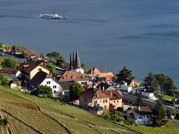 Villette, village vigneron de Lavaux, mai 2014.